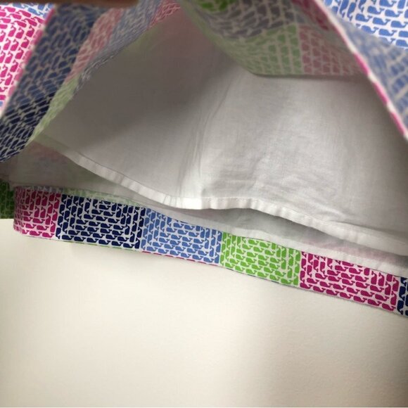 Vineyard Vines Colourful Whale Squares Skirt Size 8 - Picture 3 of 6